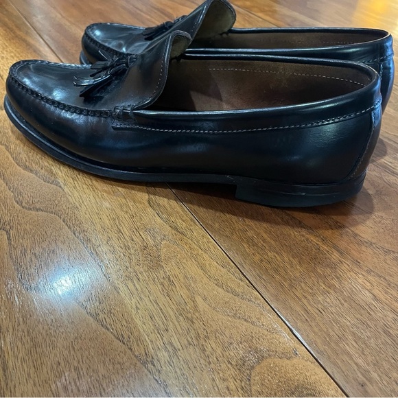 L.L. Bean Black Leather Oxford Tassel Loafers 12B Made in USA‎ main image 8
